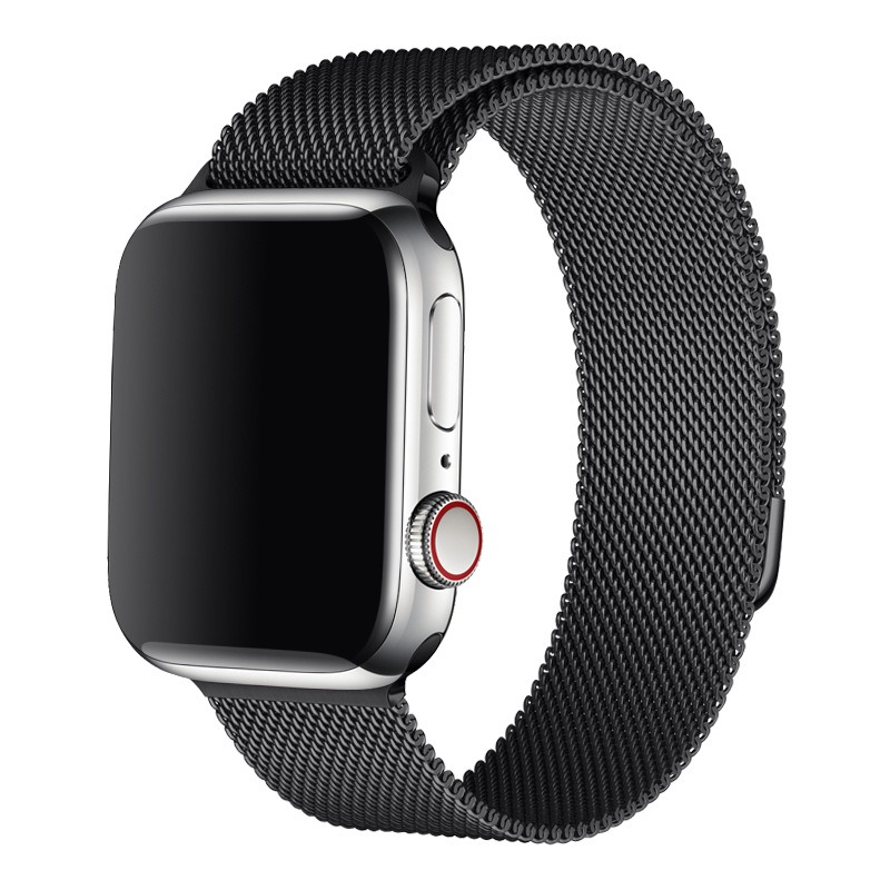 Módny Milánsky remienok pre Apple Watch Farba: Čierna, Veľkosť ciferníka Apple watch: 42/44/45mm