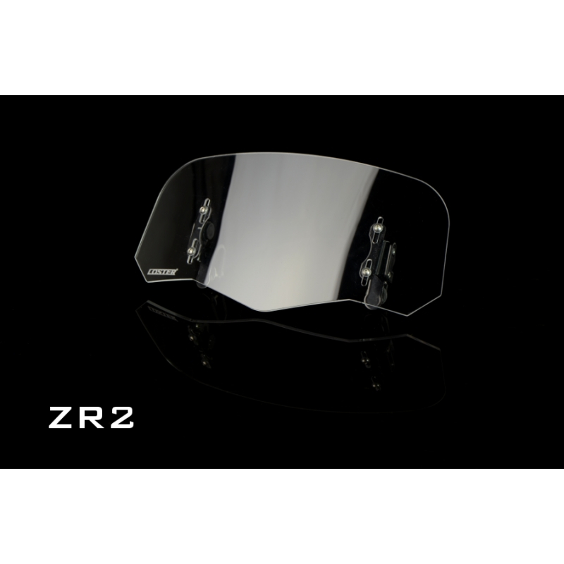 LOSTER ZR2 univerzální větrný deflektor na motorku, ČIRÝ (průhledný)