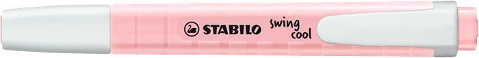 Zvýrazňovač, 1-4 mm, STABILO "Swing Cool", pastelový ružový