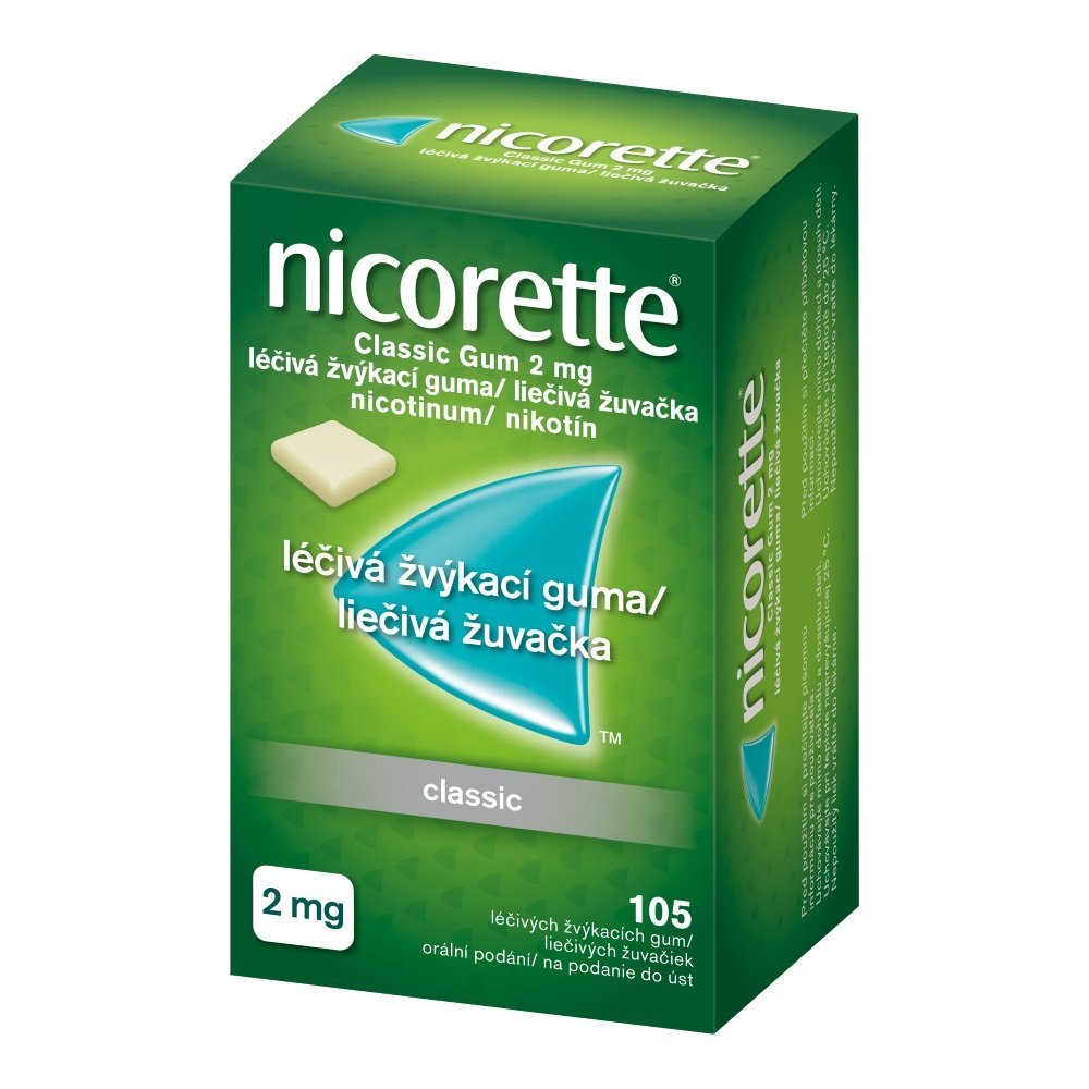 Nicorette Classic Gum 2 mg orm.gum.mnd. 105 x 2 mg
