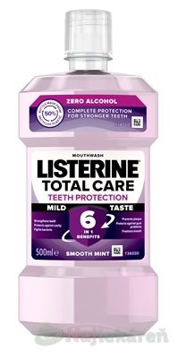 Listerine Ústní voda kompletní péče bez alkoholu Total Care Teeth Protection Mild Taste 500 ml
