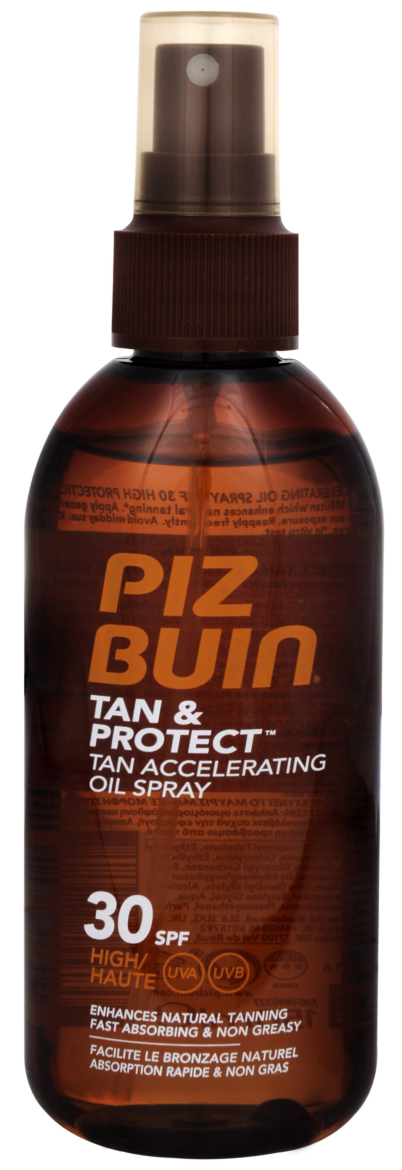 Piz Buin Ochranný olej ve spreji urychlující proces opalování Tan & Protect SPF30 150 ml