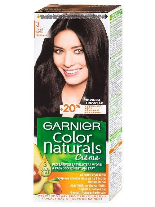 GARNIER Color Naturals 3 Tmavo hnedá, farba na vlasy 1 ks - 3