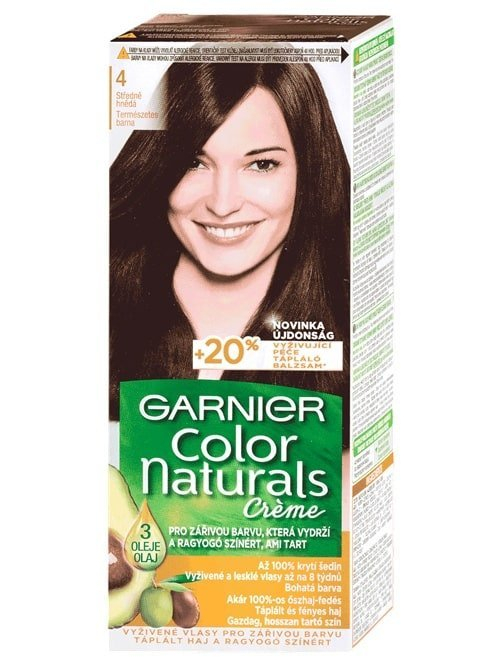 GARNIER Color Naturals 4 Stredne hnedá, farba na vlasy 1 ks - 4