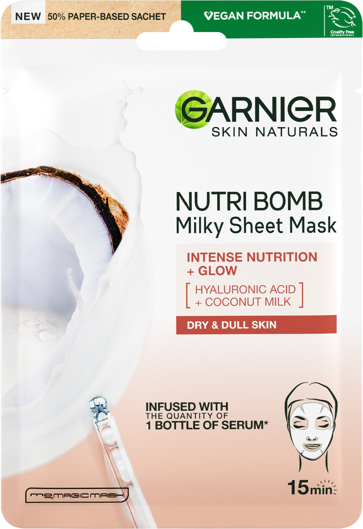 Garnier Skin Naturals Nutri Bomb Kokos textilná maska