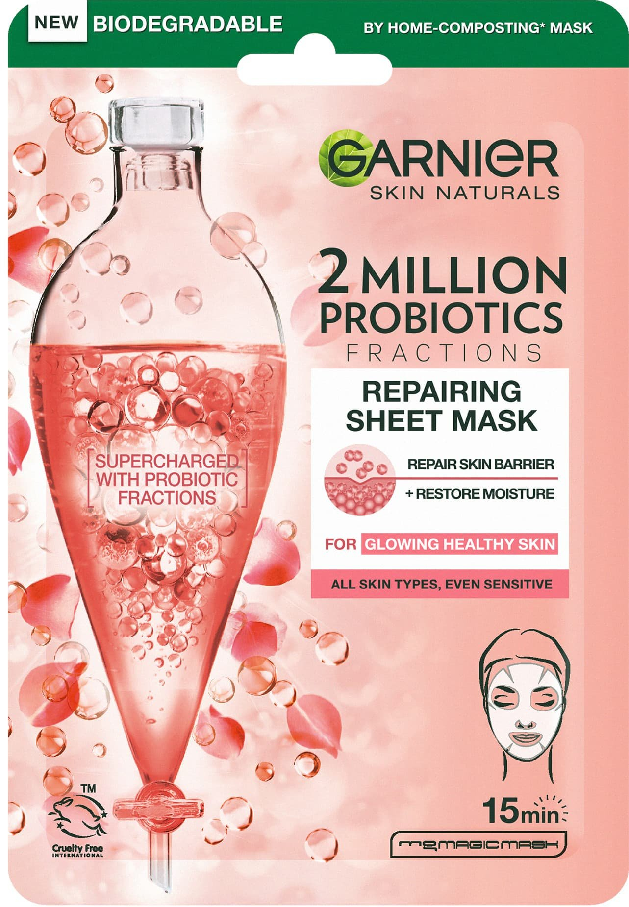 Garnier Skin Naturals textilná maska s probiotickými frakciami 22 g