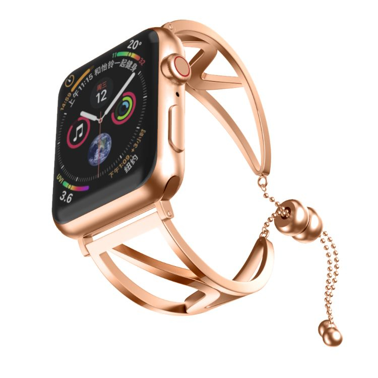 Eiffel Rozsdamentes Acél Apple Watch Szíj - Rose Gold - 42, 44, 45, 49mm