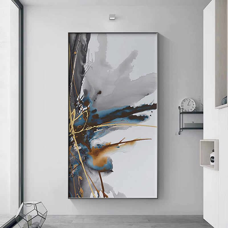 Abstract Black and White Painting | Hera Design, 60x105cm / B