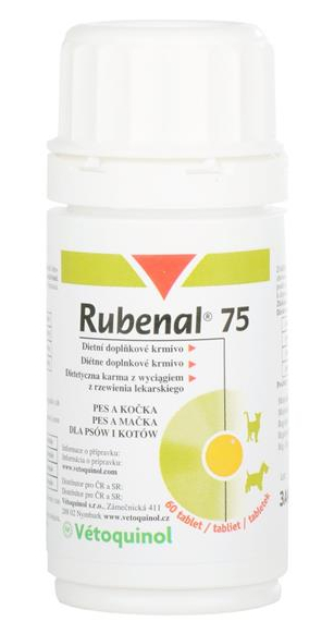 Vetoquinol Rubenal - Diätsupplement 75mg 60 Tabletten