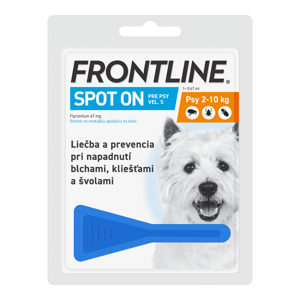 Frontline Spot-on kutya S 2-10 kg 1 x 0,67 ml