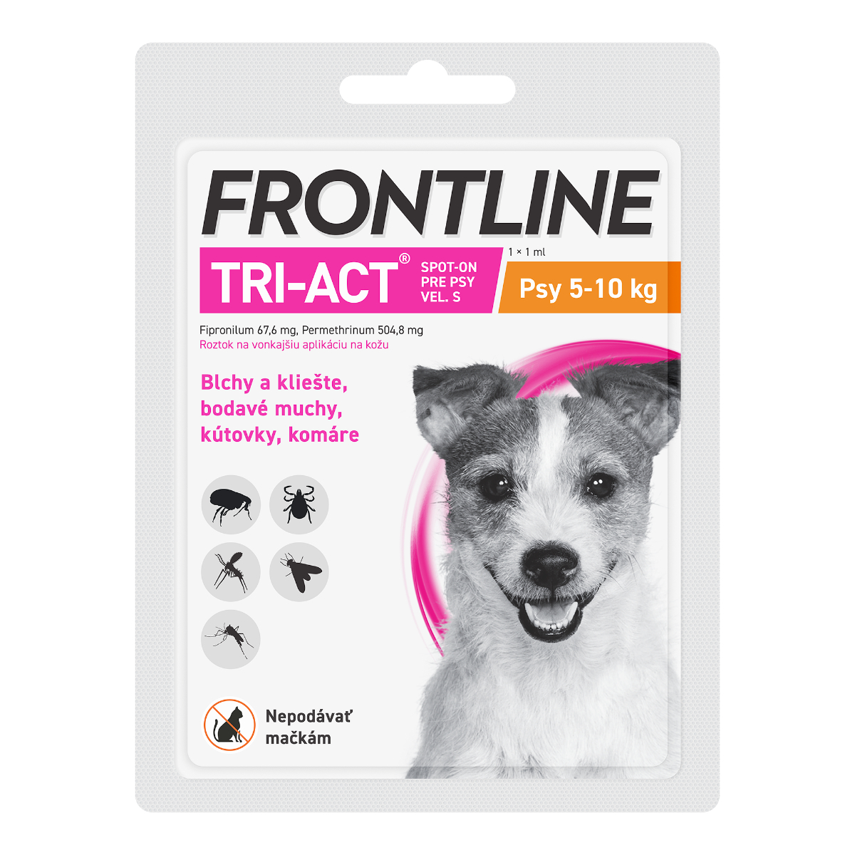 Frontline Tri-Act Spot-on dog S 5-10 kg 1 x 1 ml