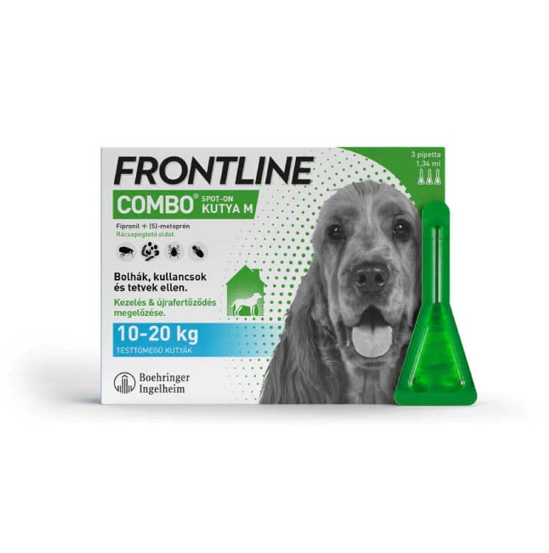 Frontline Combo spot-on contra carrapatos, pulgas e piolhos para cães M 10-20kg 3 unid