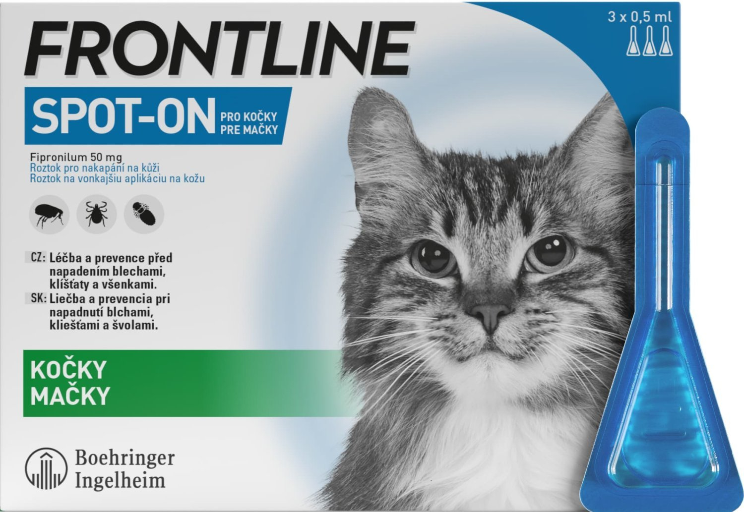 Frontline Spot-on para gatos 3 x 0,5 ml
