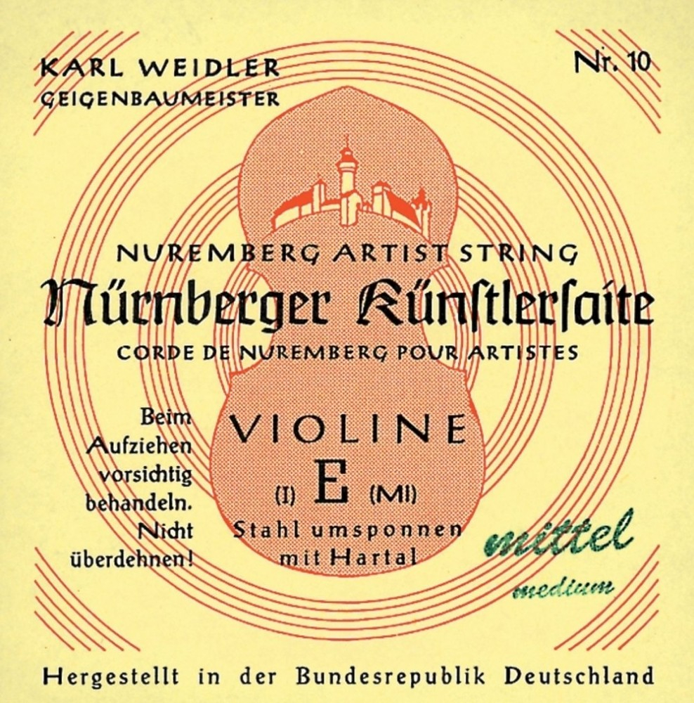 Nurnberger Strings For Violin Kuenstler strand core 1/16
