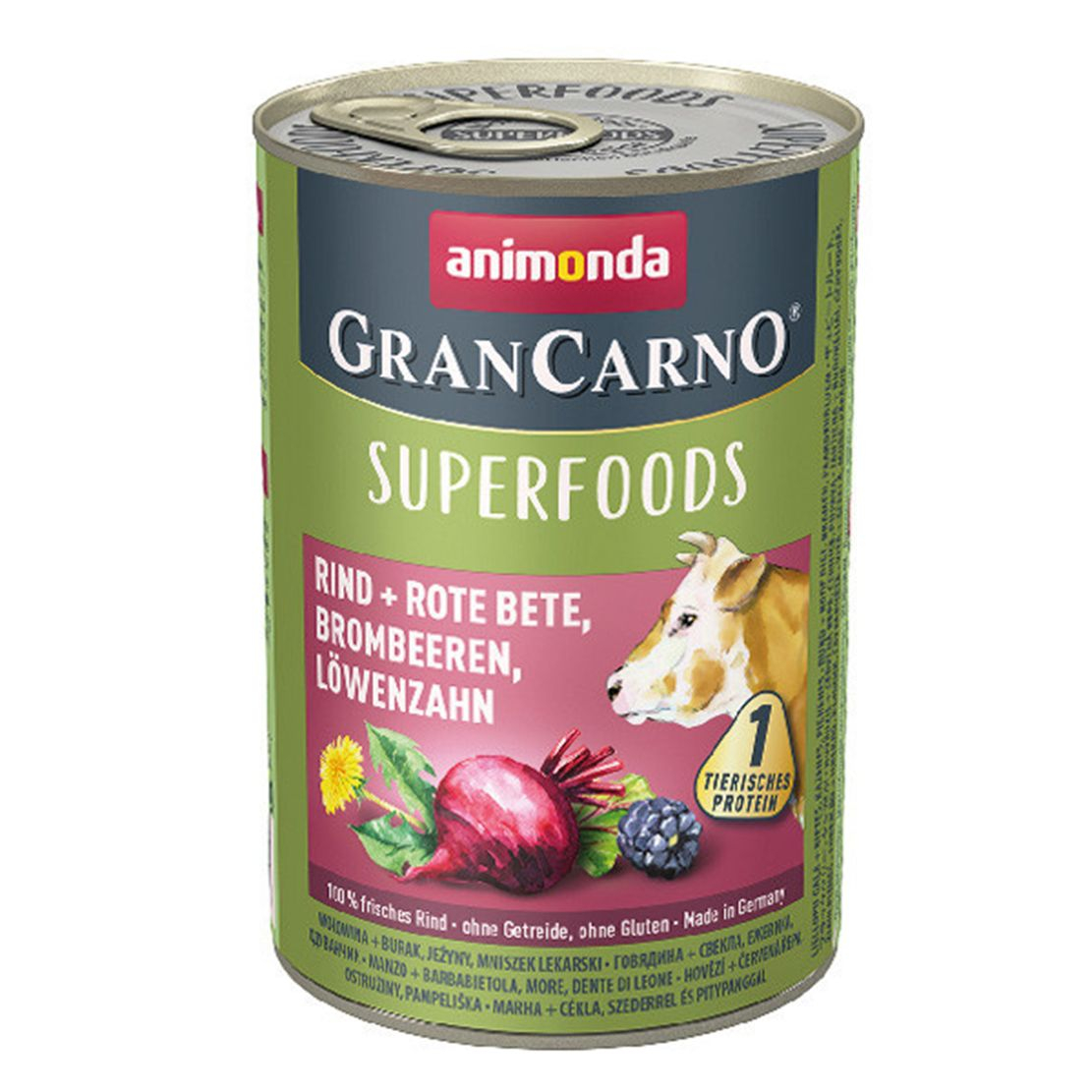 Animonda GranCarno Superfoods - carne de vită + sfeclă 400g