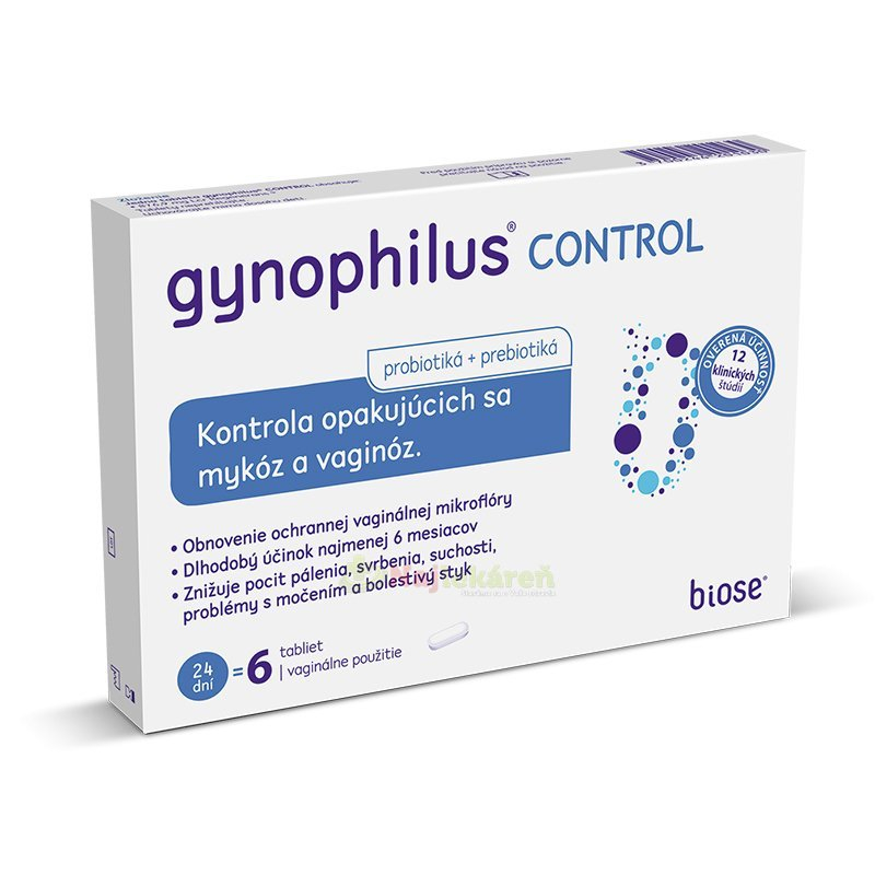 GYNOPHILUS CONTROL vaginálne tablety 6ks
