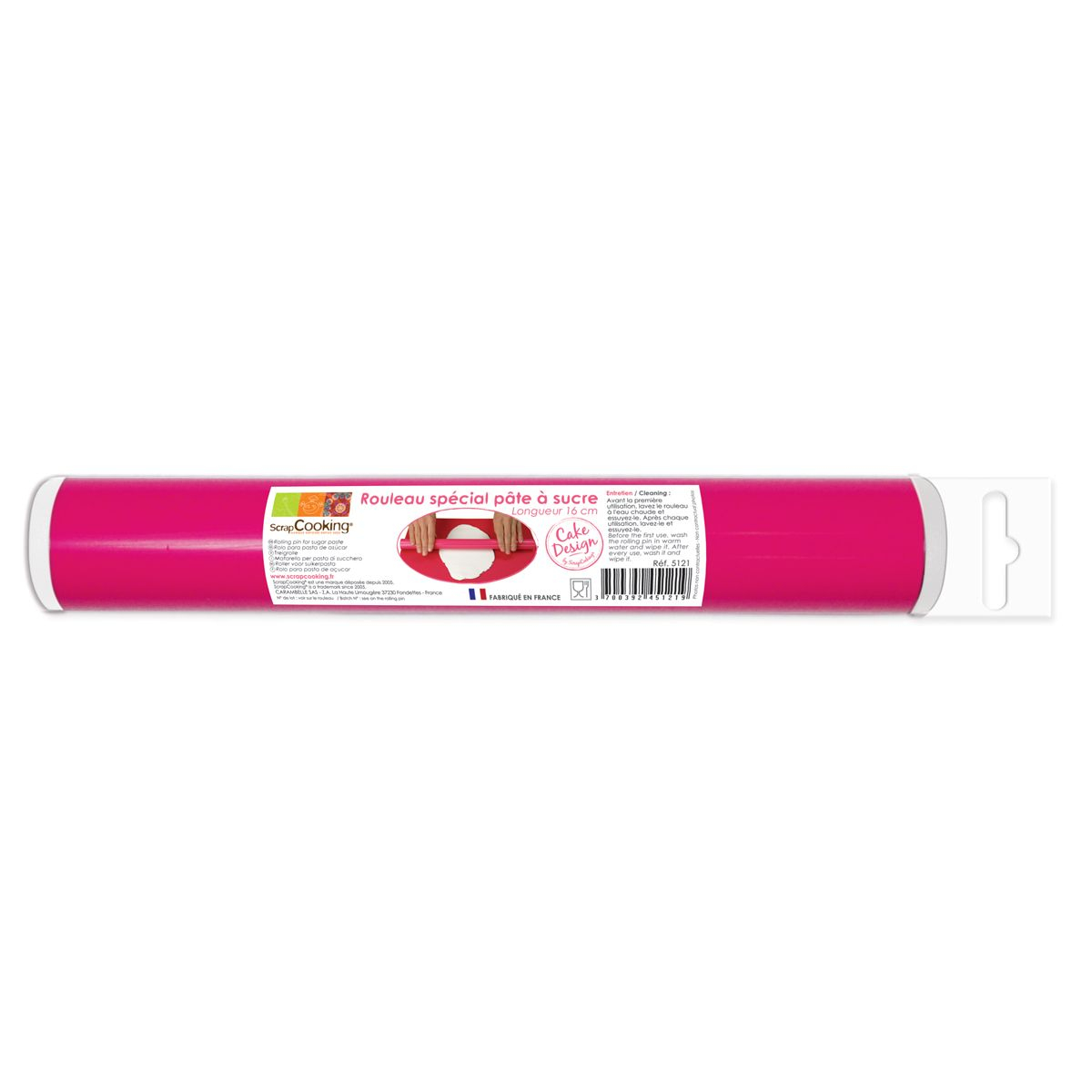 Rolling pin for marzipan and fondant 16 cm