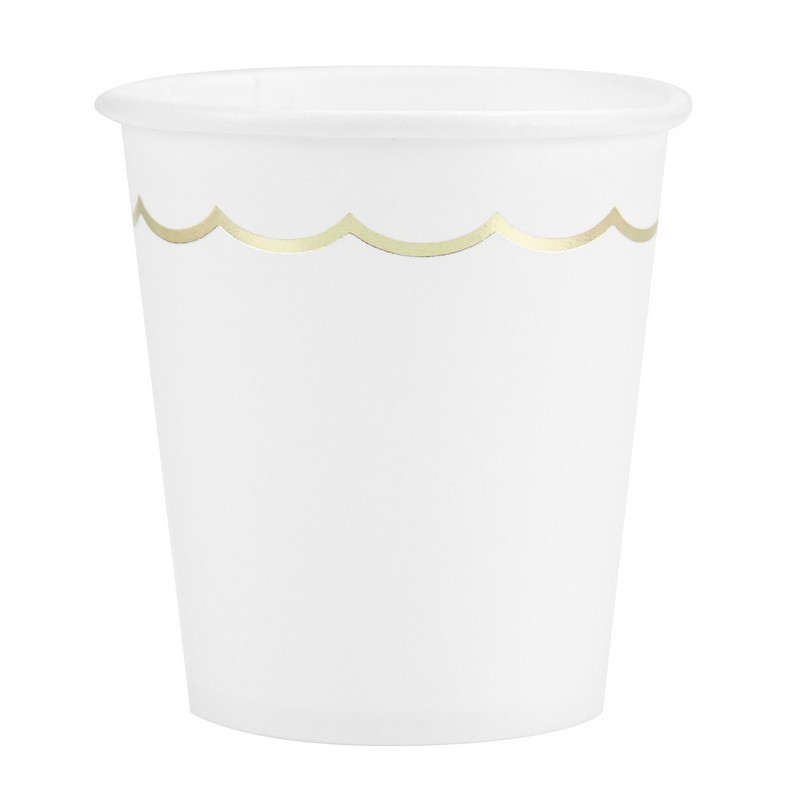 Paper cup gold/white