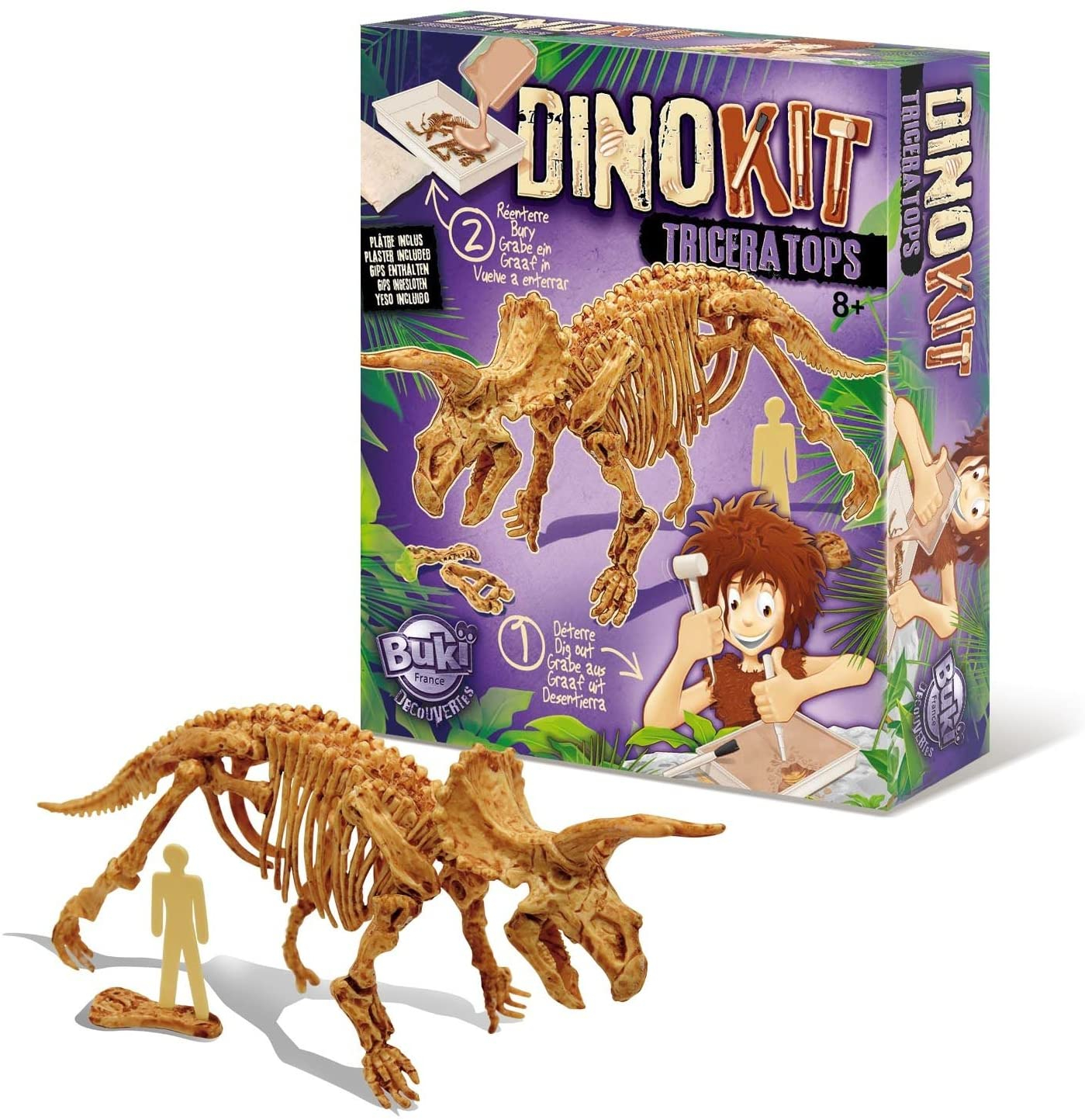 BUKI DinoKIT excavation and Triceratops skeleton