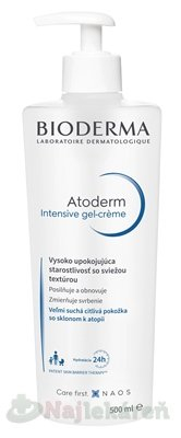 Bioderma Atoderm Εντατική κρέμα-γέλη καταπραϋντικό λοσιόν για πολύ ξηρό και ευαίσθητο δέρμα 500 ml