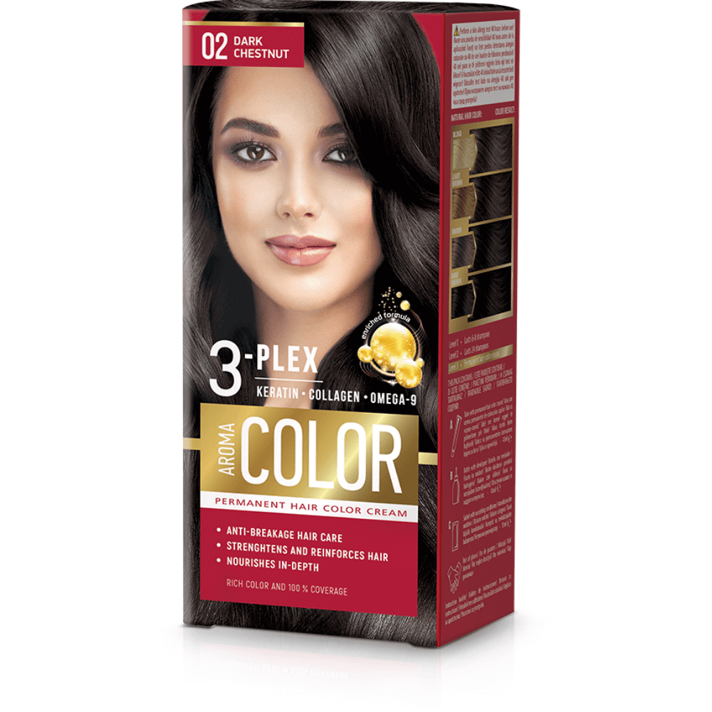 Coloration pour les cheveux - Châtaignier foncé n° 02 Aroma Color