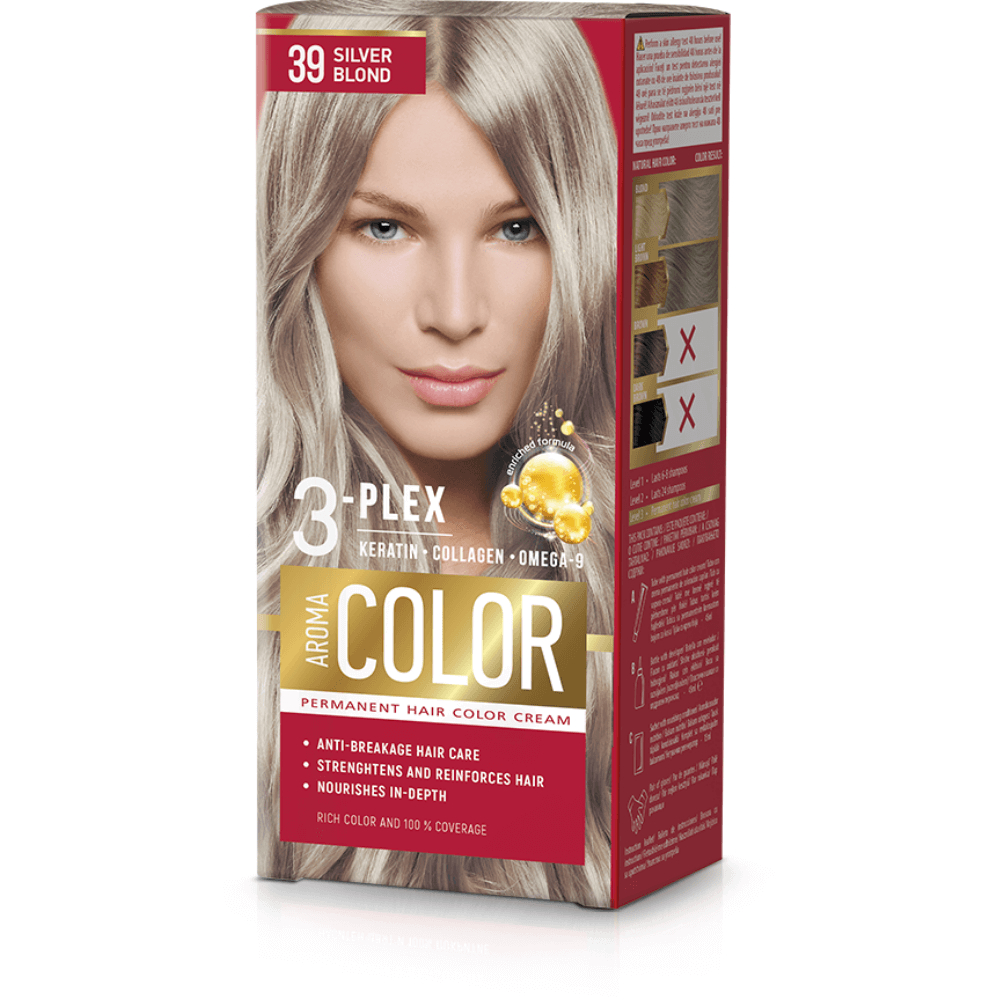Tinte para el cabello - Rubia Plateada nº 39 Aroma Color