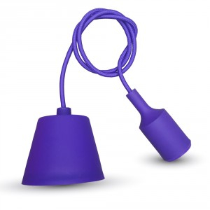 Pendant for E27 light bulbs, purple