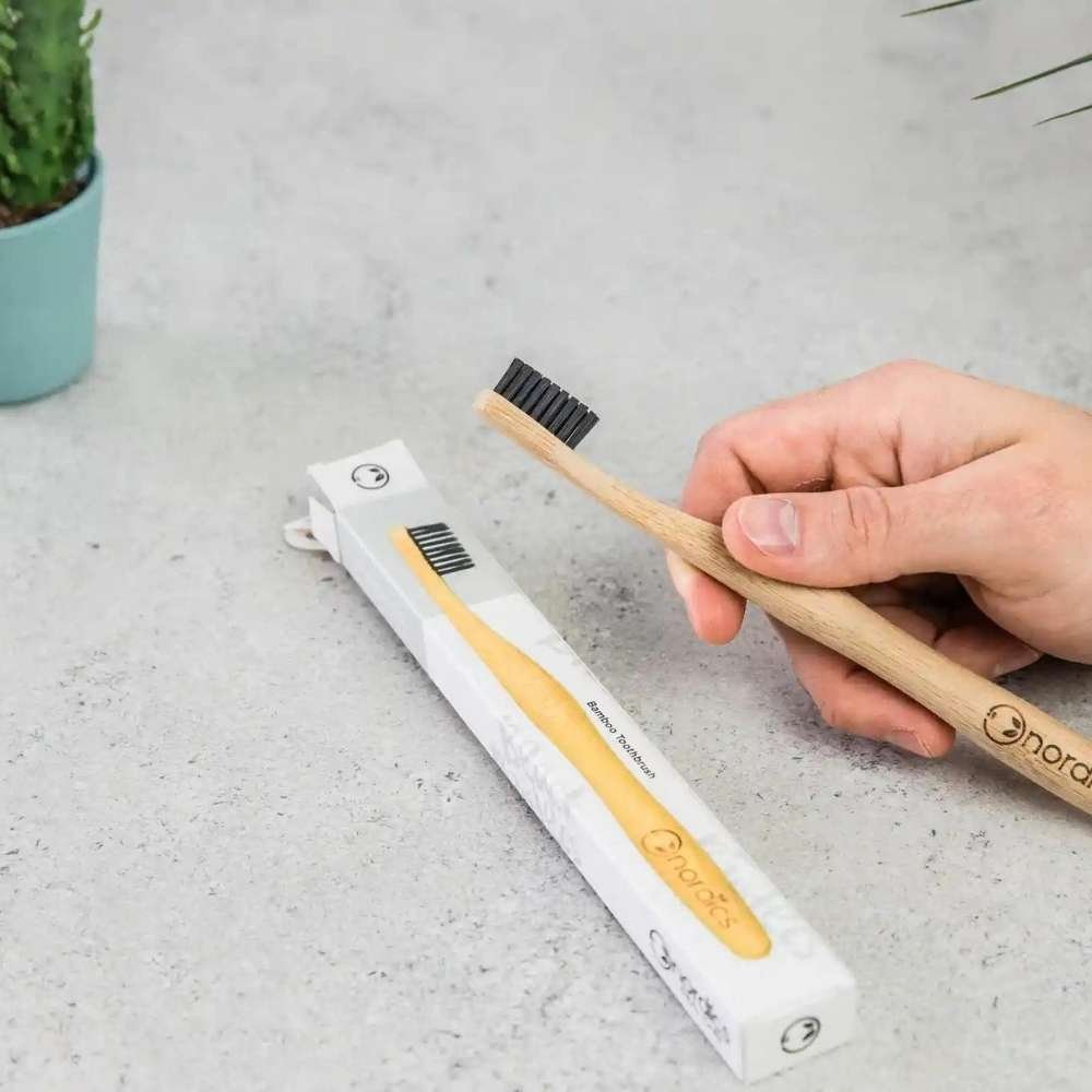Bamboo Toothbrush with Activated Charcoal for Adults NORDICS