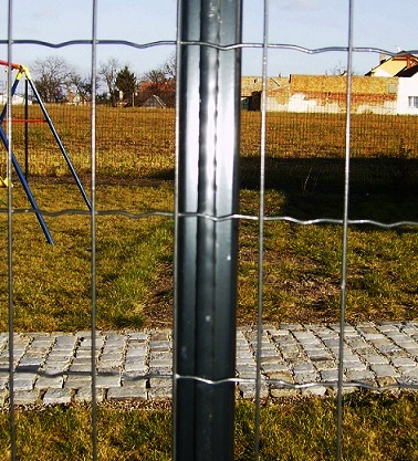 Kerítésoszlop CLIP bevonattal 2500 mm szerelőorr nélkül | kerek profil Ø 48 mm | antracit