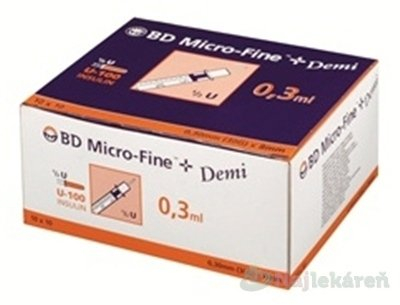 Inzulin.stříkačky BD 0.3mlx8mm DEMI U-100 100ks