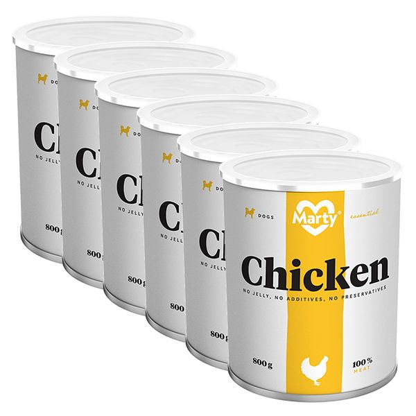 MARTY Essential Chicken konzerv 6 x 800 g