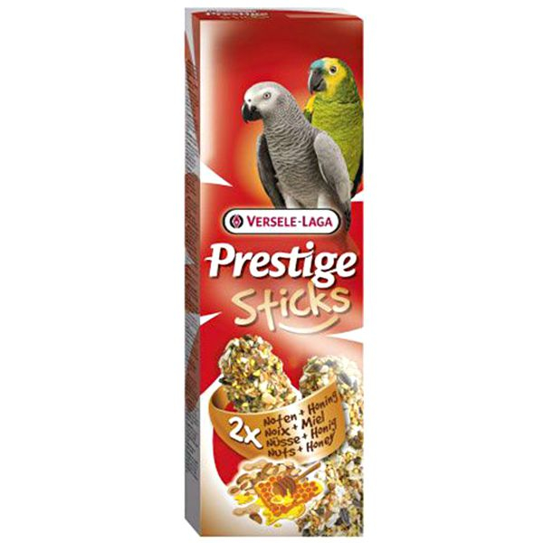 Versele Laga Bastonașe pentru papagali PRESTIGE STICKS 2 bucăți -nuci și miere, 140g