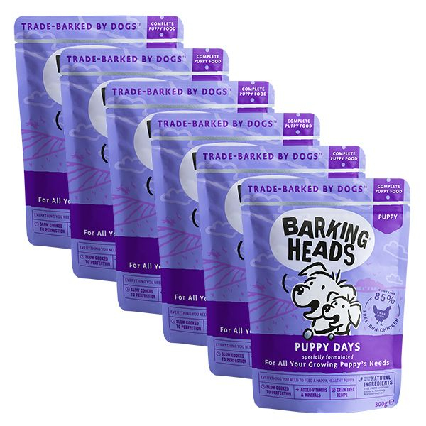 BARKING HEADS Puppy Days BEZ OBYLKŮ 6 x 300 g