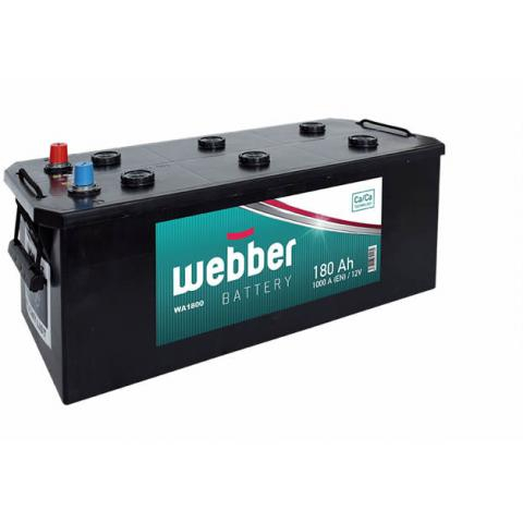 Car battery WEBBER 12V 180 Ah 1000A WA1800