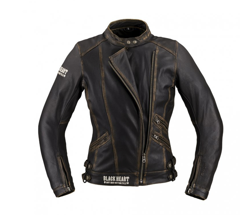 W-TEC Dámska kožená moto bunda W-TEC Black Heart Lizza - vintage hnedá, Veľkosť S