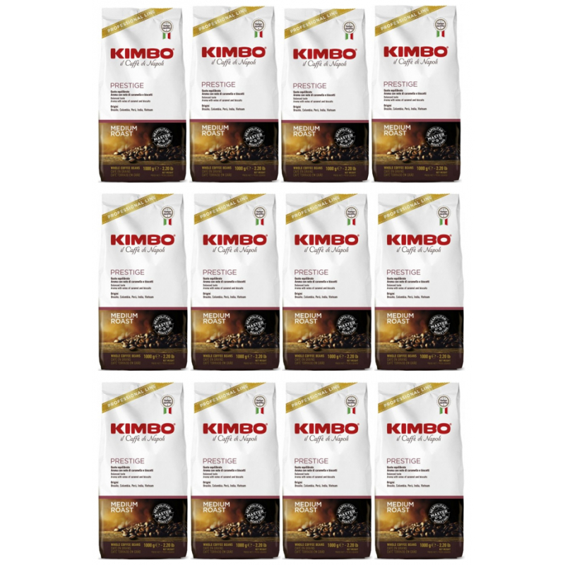 Kimbo Prestige hele kaffebønner 12x1 kg
