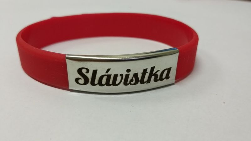 F - SK Slavia Praha Náramek SLÁVISTKA kp Barva: červená
