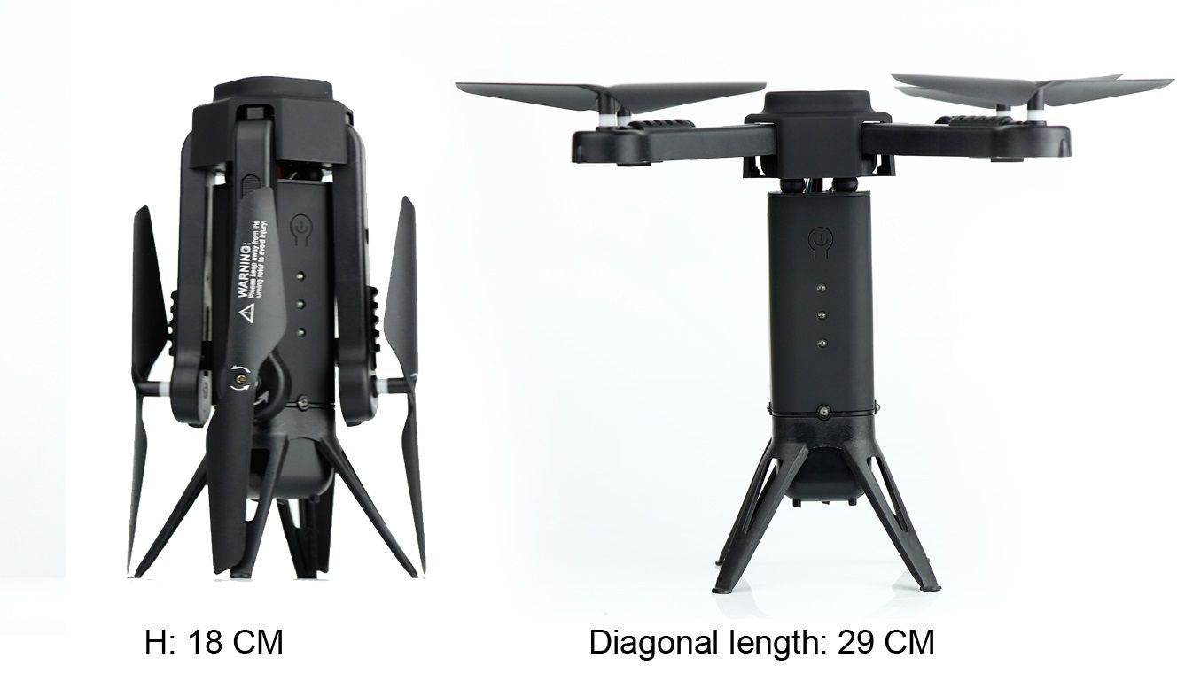 Folding drone Tower with HD FPV camera and collision sensors BLACK RC Store - RC_64551