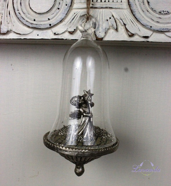 Sklenený zvon Anjelik, rôzne druhy (Prekrásna vianočná ozdoba anjelik v)