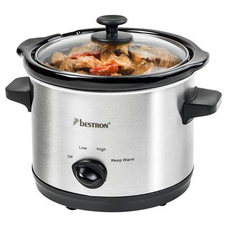 Slow cooker, electric, 1.5 l, BESTRON, stainless steel
