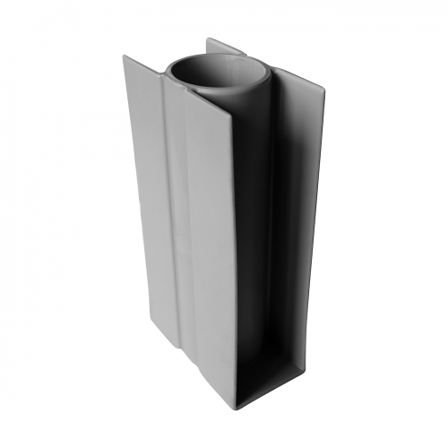 Plastic holder of the kickboard with a height of 300 mm for a 48 mm post diameter