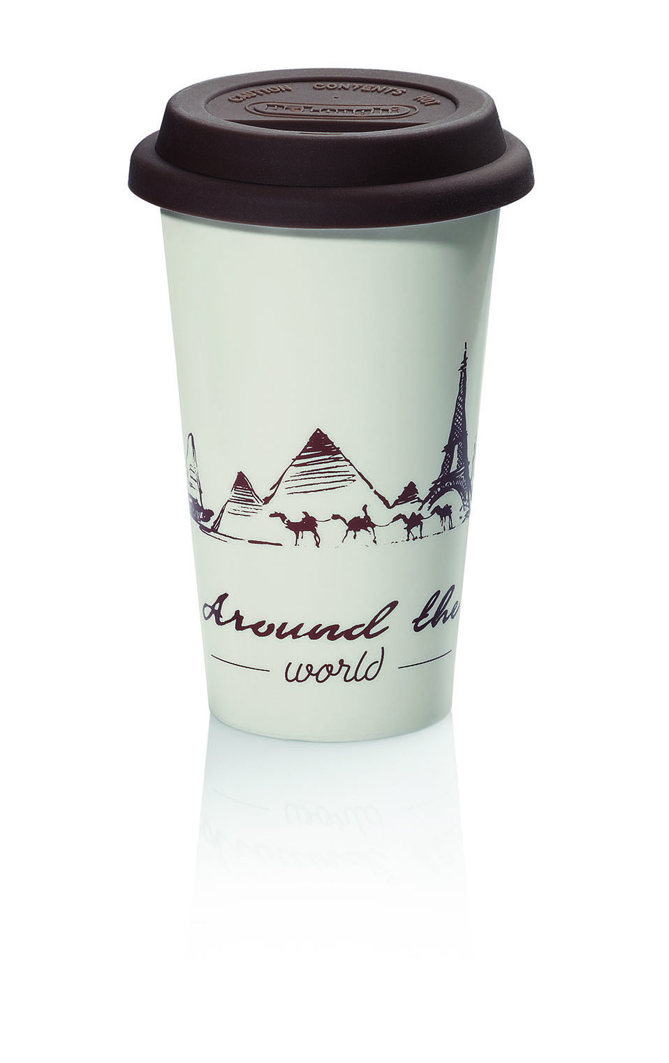 ceramic coffee mug DeLonghi "Traveler"