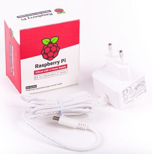 Zdroj Raspberry napájecí adaptér 3A pro Rpi 4, bílý