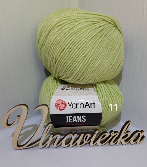 YarnArt Jeans 11 svetlá zelená