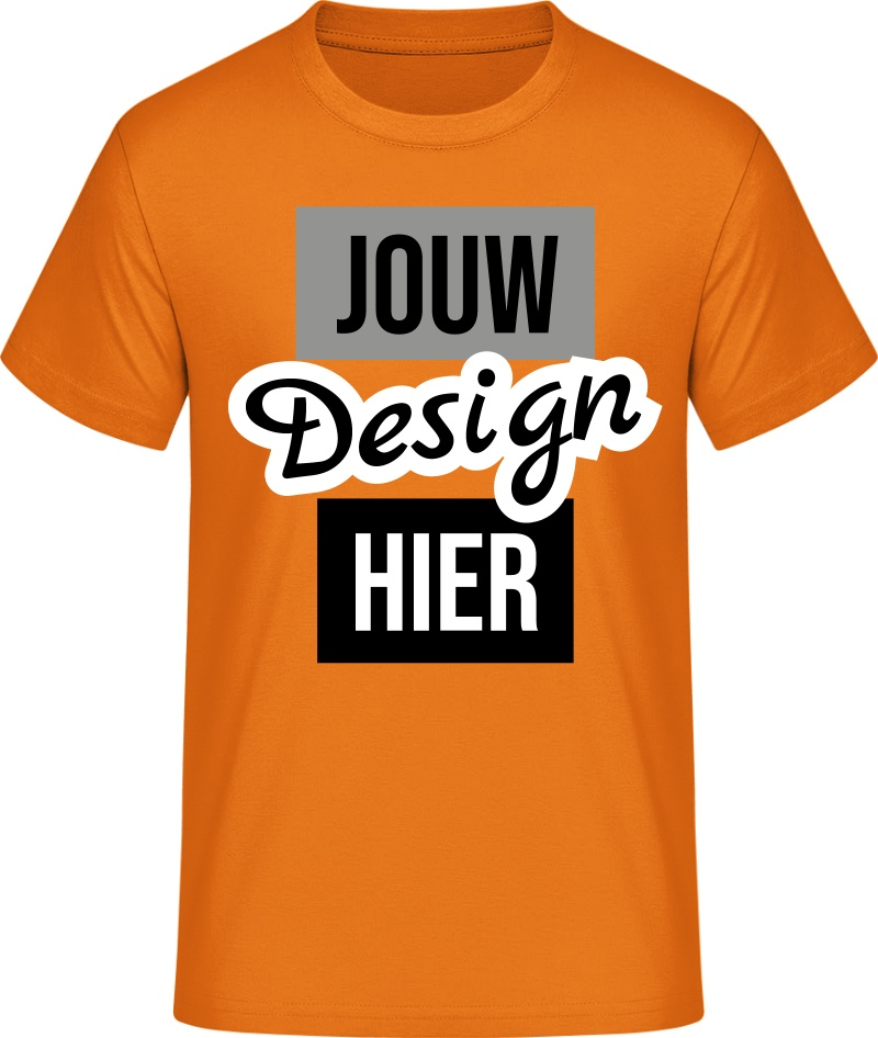 Men's T-shirt Heren #E190 printing - Orange - M