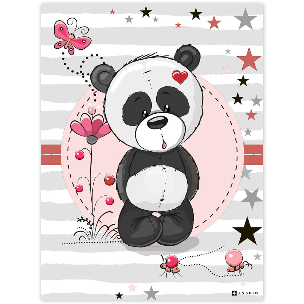 Afbeelding met panda voor kinderkamer