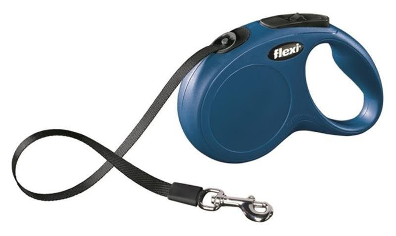 Flexi Classic samonavíjacie vodítko S popruh modré 5 m do 15 kg