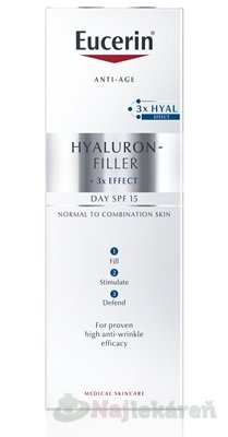 Eucerin Hyaluron-Filler Dag-fluid för normal till kombinationshud (Day Fluid) 50 ml