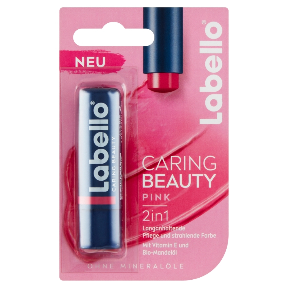 Labello Caring Beauty Pink farebný balzam na pery 4,8 g