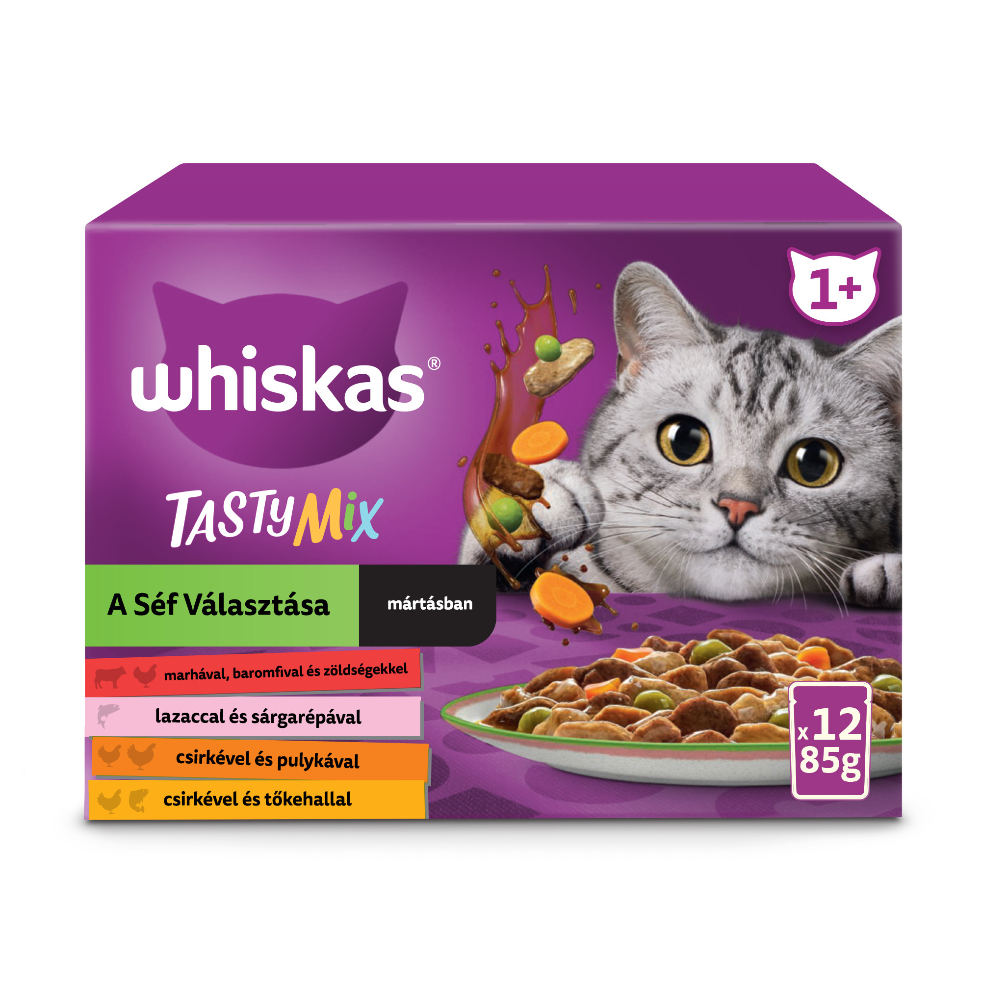 Whiskas Tasty Mix Chef's Choice macska tasak MP szószos 12x85g
